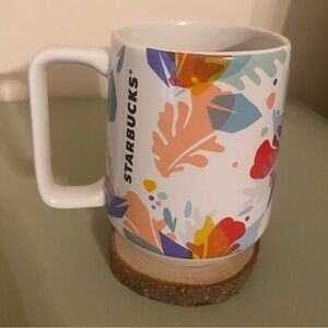 Starbucks 14oz mug Tropical Leaves Mug no chips or cracks